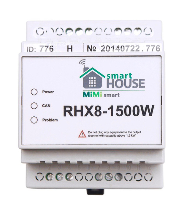 Модуль коммутации нагрузки, 8 каналов Smart House RHX8